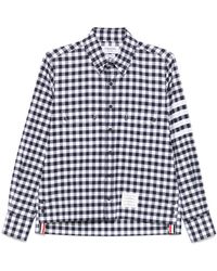 Thom Browne - Gingham-Pattern Buttoned Shirt - Lyst