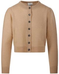 Allude - Button-Up Puff-Sleeve Cardigan - Lyst