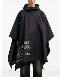 Alpha Industries - Logo-Print Rain Hooded Jacket - Lyst
