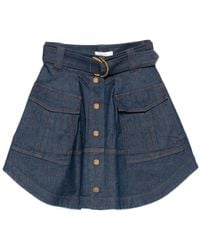 Zimmermann - Denim Cargo Mini Skirt - Lyst