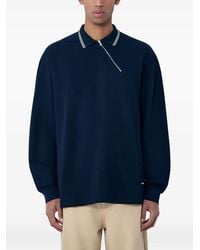 Miu Miu - Half-Zip Ribbed Collar Polo Shirt - Lyst