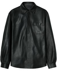 John Elliott - Leather Cloak Button-up Shirt - Lyst
