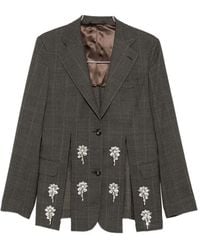 Simone Rocha - Crystal-Embellished Prince Of Wales Check Jacket - Lyst