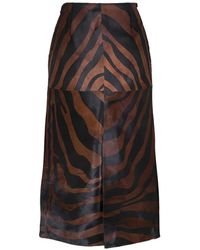Jonathan Simkhai - Falda Midi Tobiana Con Motivo De Cebra - Lyst
