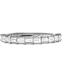 David Yurman - Platinum Dy Eden Partway Diamond Ring (2Mm) - Lyst