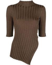 Calvin Klein - High-neck Ribbed-knit Top - Lyst