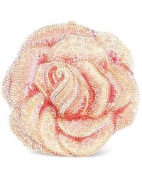 Judith Leiber - Rose Apricot Crystal-Embellished Clutch Bag - Lyst