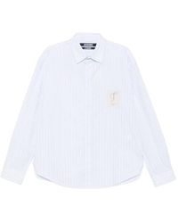 Jacquemus - The Simon Logo-Patch Striped Shirt - Lyst