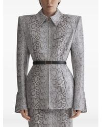 Mugler - Snake-Print Zip Jacket - Lyst