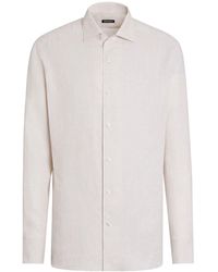 ZEGNA - Pure Linen Long-sleeve Shirt - Lyst