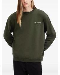 AllSaints - Sweatshirt mit Logo-Print - Lyst