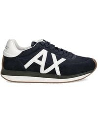 ARMANI EXCHANGE - Lace-Up Logo-Detail Sneakers - Lyst