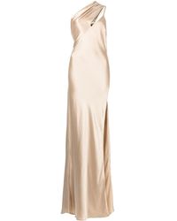 Michelle Mason - Side-slit One-shoulder Gown - Lyst