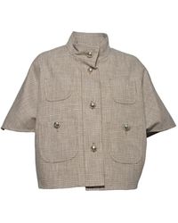 Max Mara - Patterned Cotton Jacket - Lyst