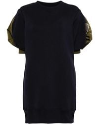 Sacai - Puff-sleeved Jersey Minidress - Lyst