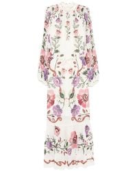 FARM Rio - Maxi Cream Rococo Flowers Dress - Lyst