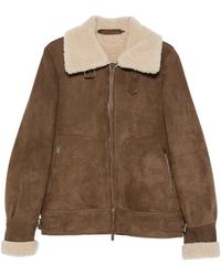 Salvatore Santoro - Shearling-Trim Leather Jacket - Lyst