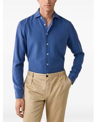 Hackett - Chemise Teinte En Pièce En Coton Texturé - Lyst