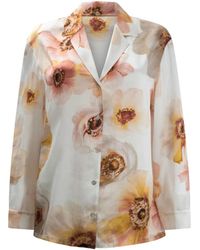 SLEEP NO MORE - Camisa de seda con estampado floral - Lyst