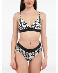 Moschino - Logo-Print Cotton Bra - Lyst