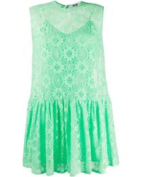 MSGM - Lace-pattern Sleeveless Dress - Lyst