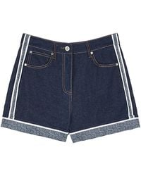 Ports 1961 - Jeans-Shorts mit P-Logo - Lyst