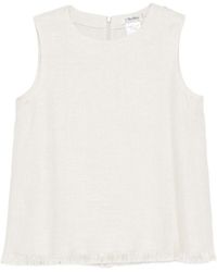 Max Mara - Anika Fringed Round-Neck Top - Lyst