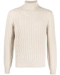 Corneliani - Pull En Maille Torsadée À Col Roulé - Lyst