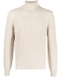 Corneliani - Cable-Knit Roll-Neck Jumper - Lyst