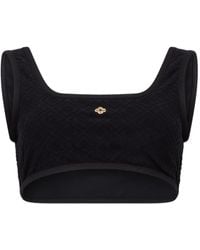 CASABLANCA - Monogram Jacquard Bikini Top - Lyst