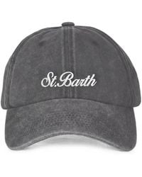MC2 Saint Barth - Davis Dark Cotton Baseball Cap With Embroidered Logo - Lyst