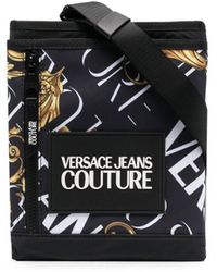 Borsa a spalla Barocco con stampa da Uomo di Versace Jeans Couture in Nero Uomo Borse da Borse da postino da 
