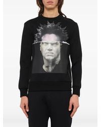 Neil Barrett - Marcus Graphic-Print Zip-Detail Sweater - Lyst