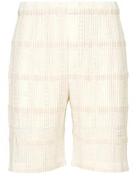 Homme Plissé Issey Miyake - Lace Grid Pleats Shorts - Lyst