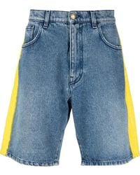 Moschino - Side-Stripe Denim Shorts - Lyst