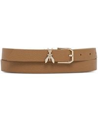 Patrizia Pepe - Fly-Plaque Pebbled-Leather Belt - Lyst