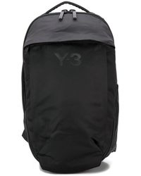 Y-3 Logo Print Backpack - Black