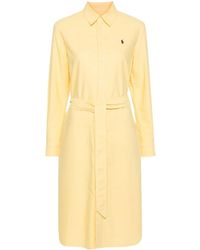 Polo Ralph Lauren - Robe-Chemise En Coton À Logo Brodé - Lyst