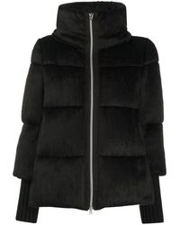 Herno Doudoune en fourrure artificielle - Noir