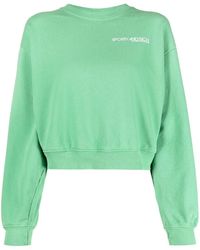 Sporty & Rich - Logo-print Long-sleeve Sweatshirt - Lyst