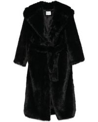 ANDAMANE - Belted Faux-Fur Coat - Lyst
