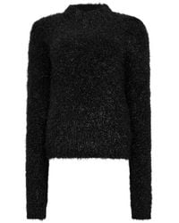 Alberta Ferretti - Fuzzy-Knit Long-Sleeve Sweater - Lyst