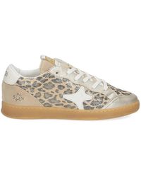 AMA BRAND - Leopard-Print Metallic Sneakers - Lyst