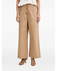 Sisley - Pantalon Palazzo À Lien De Resserrage Et Pampilles - Lyst