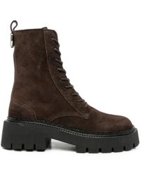 Vic Matié - Lace-Up Suede Ankle Boots - Lyst