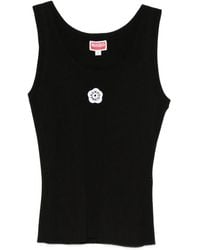KENZO - 'Boke Flower 2.0' Embroidered Ribbed Top - Lyst