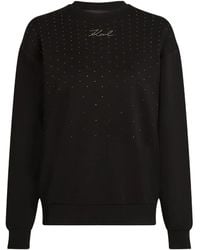 Karl Lagerfeld - Sweatshirt mit Strass - Lyst
