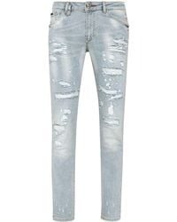 Philipp Plein - Jeans slim con applicazione - Lyst