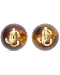 Jimmy Choo - Beads Logo Earrings - Lyst