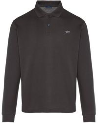 Paul & Shark - Logo-Patch Long-Sleeve Polo Shirt - Lyst